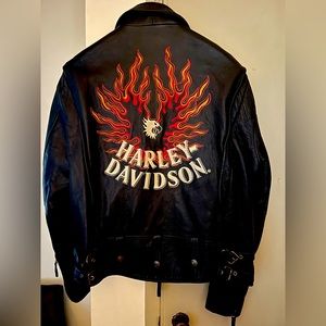 Womens leather Harley Davidson jacket